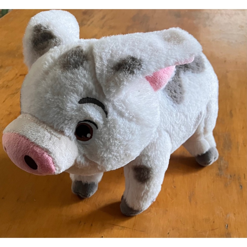 Disney Pua Plush Toy Kids 9 Inch White Moana Pig Spotted Stuffed Animal